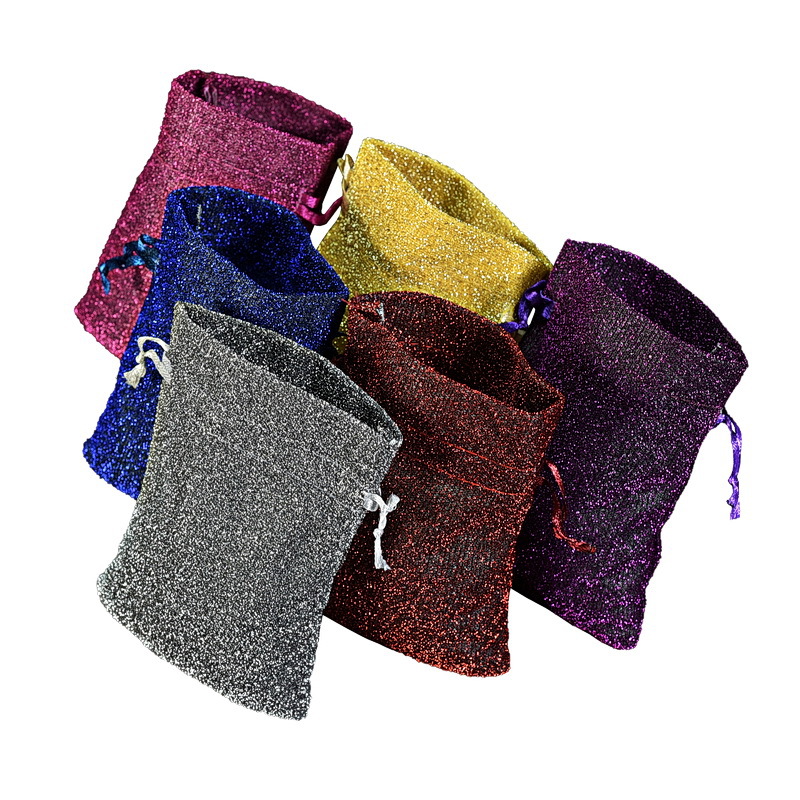 9*12炫彩纱布首饰袋珠宝文玩收纳袋束口抽绳袋饰品礼品佛珠福袋