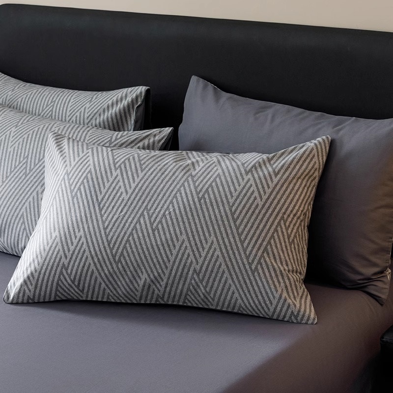 Set di biancheria da letto invernale per ragazzi, in puro cotone, stile nordico, minimalista e retrò, composto da quattro pezzi (100% cotone), per letto singolo._voghion.com