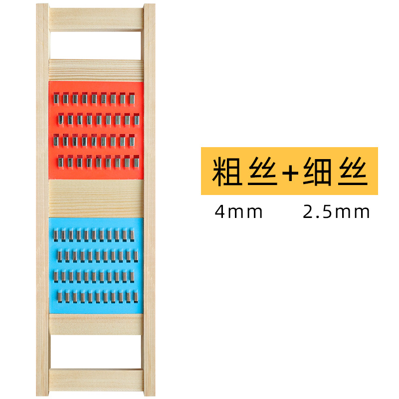 Rallador de patata, trituradora de doble propósito, rallador de madera sólida, rallador, alambre grueso, alambre fino, hogar de la cocina