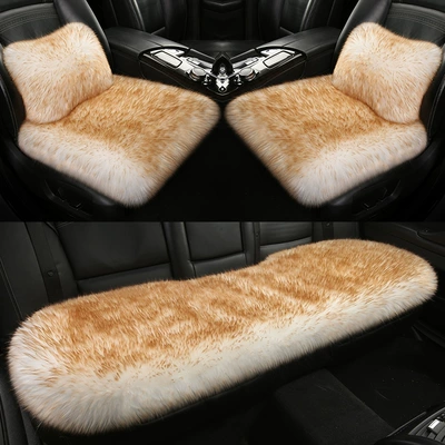 Wool pad: Cushion Rear Long Wool Single-Piece - bright-two-color-platinum-tip-deluxe-version