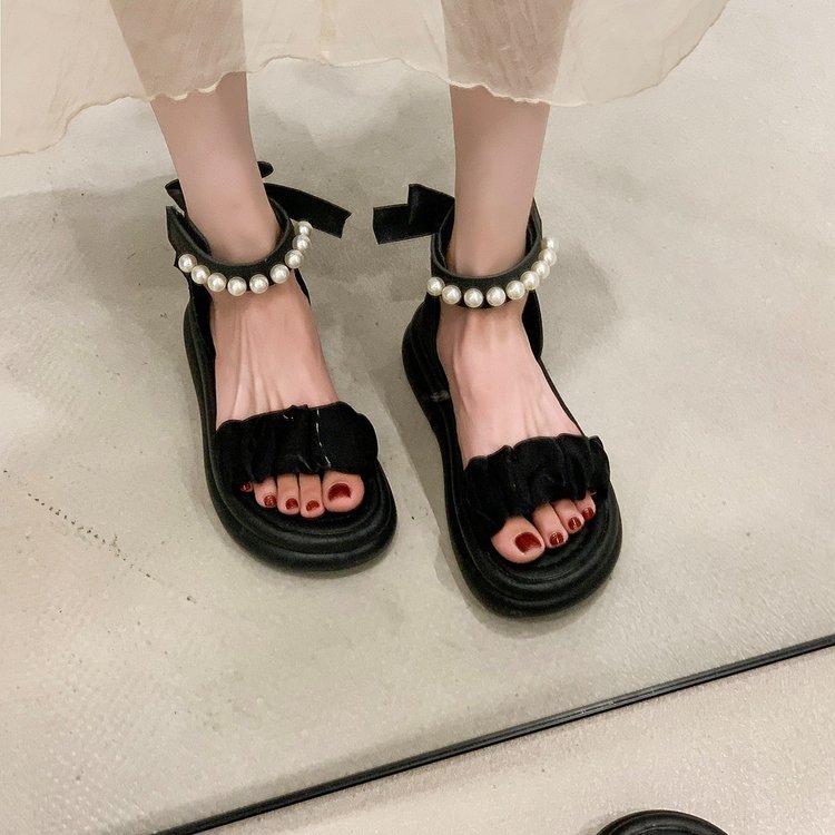 Sandalias francesas para mujer verano 2025 nuevo estilo rojo estilo caliente ligero y de alto valor moda sandalias de todo fósforo para mujer con falda
