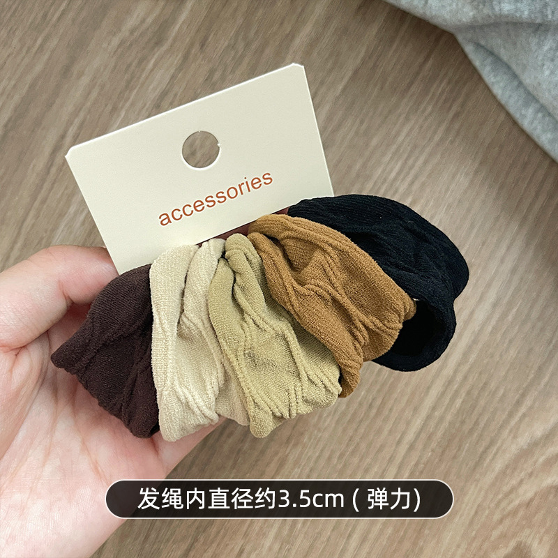 高弹力无接缝镂空头绳柔软加宽面膜发圈女扎马尾皮筋耐用发绳发饰|undefined