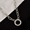 Universal necklace stainless steel hip-hop style, long sweatshirt, small design chain for key bag , European style