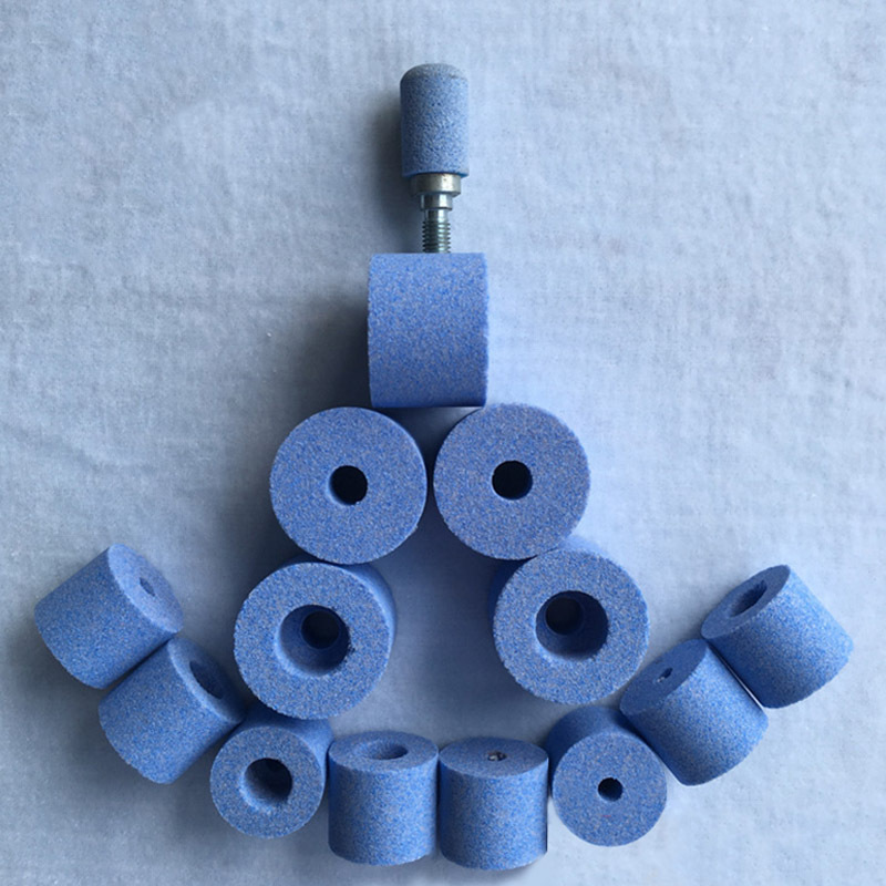 河南科美 内圆磨SG单面凹小砂轮蓝刚玉带柄蓝色SG磨头高效