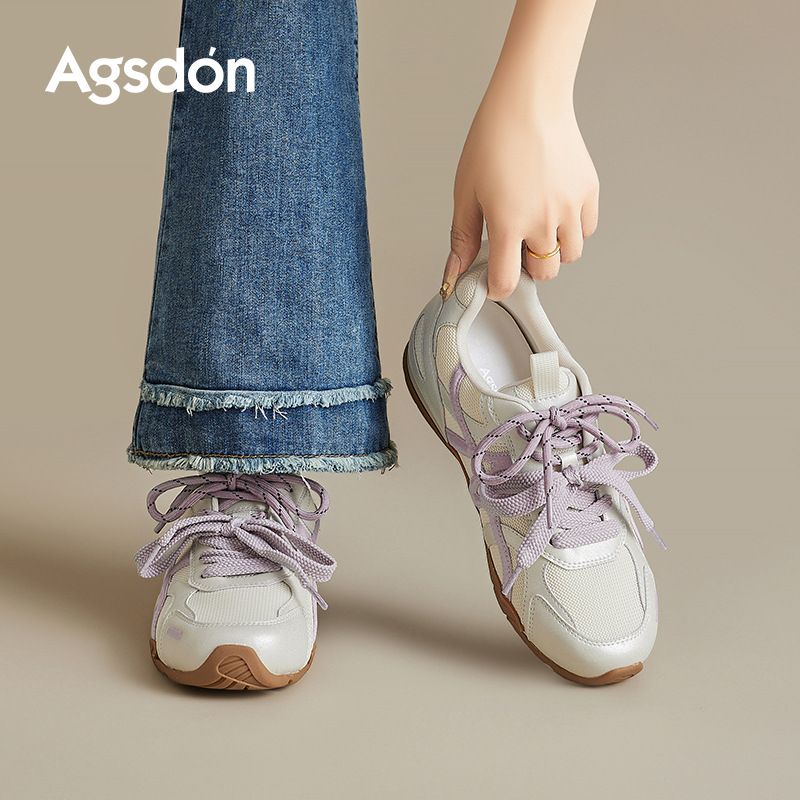 Augustion Yellow Alemania Training Shoes Mujer Verano 2025 Nuevo Ballet de malla Zapatillas deportivas de ocio de carreras de suela fina