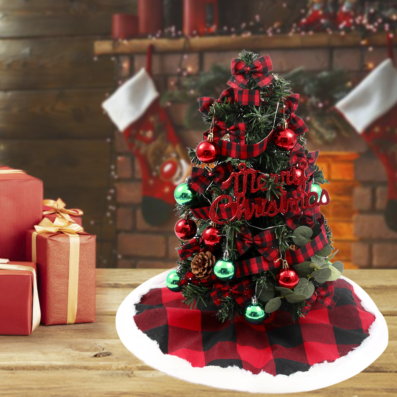 Cross-border de escritorio de Navidad árbol de Navidad decoración del hogar pequeños adornos 42cm pequeño mini árbol de Navidad