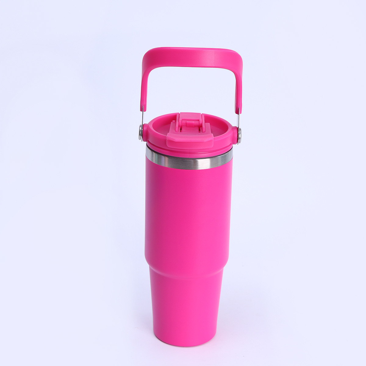 304 taza de acero inoxidable taza de automóvil de gran capacidad taza de aislamiento de calor aislamiento frío taza de hielo mango taza de paja de doble bebida