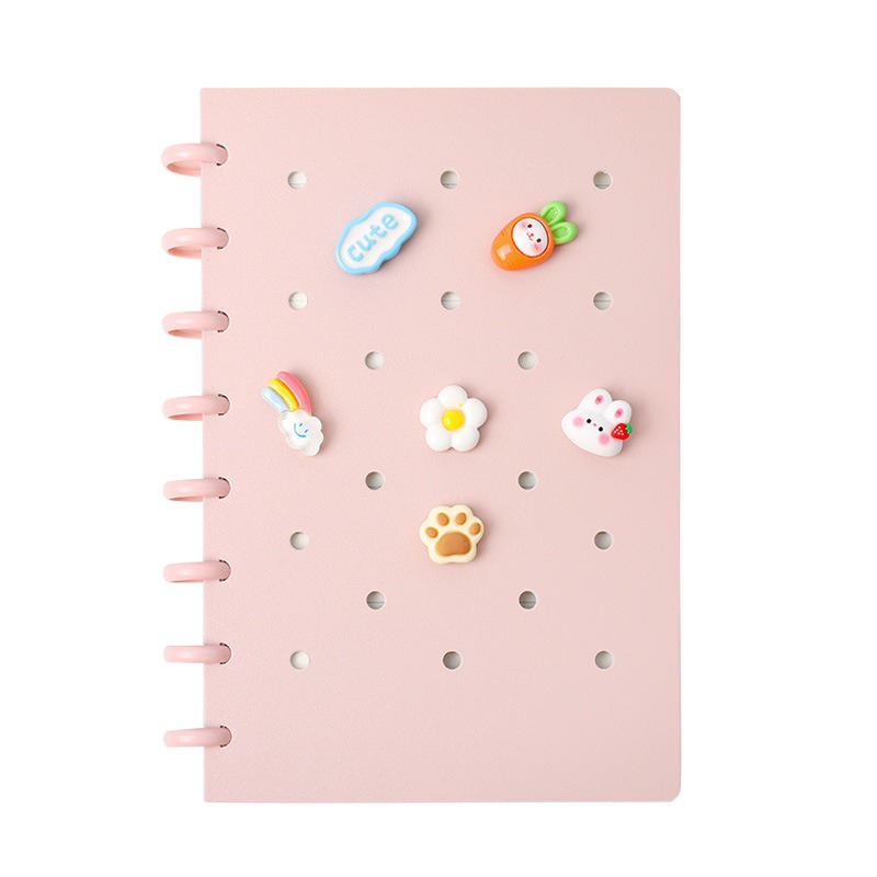 A5 agujero de botón de hongos en stock DIY reemplazable página interior cuadernos personalizados de estudiantes de clase al por mayor image 6