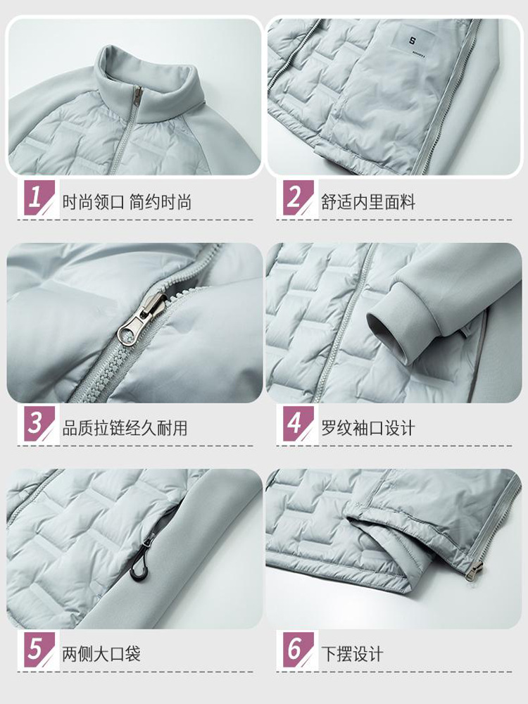 Fuente de fabricantes de revestimiento de plumón, abrigo desmontable, chaqueta de plumón de invierno