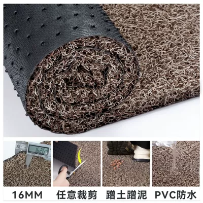Supermarket Car Door Mat – Avtomobil döşəmə paspasları - brown-thick-encryption-16mm-6080cm