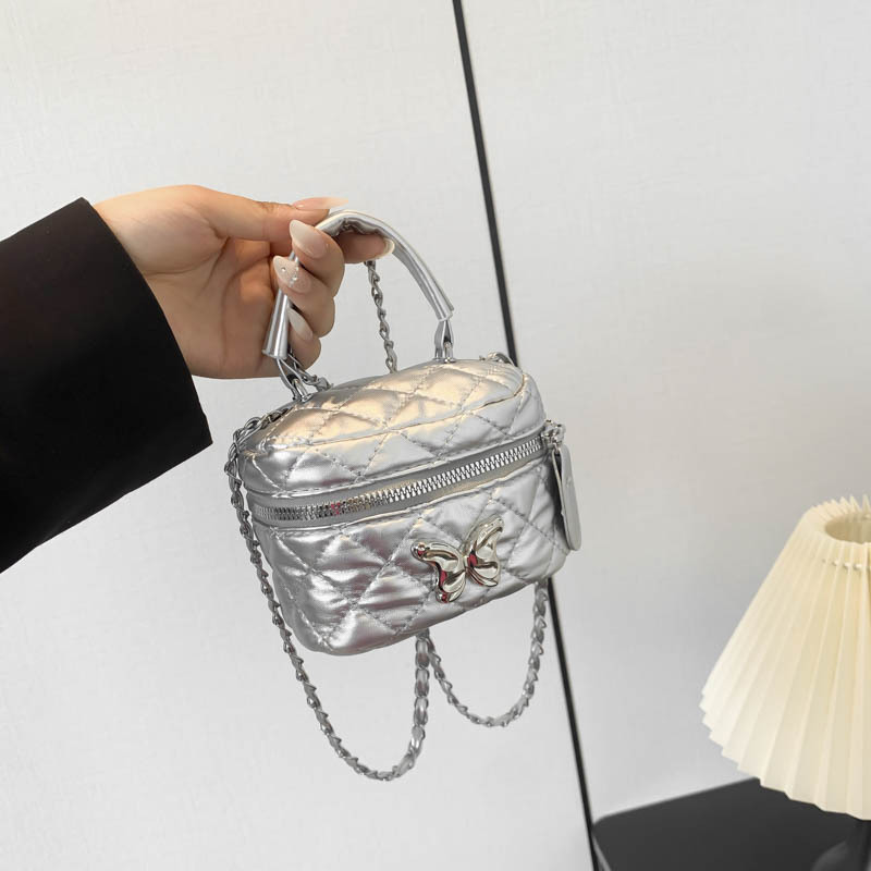 Nicho de diseño bolso de mano mujer 2024 nueva primavera y verano moda lingue mini bolso de cubo cadena bolso de mochila