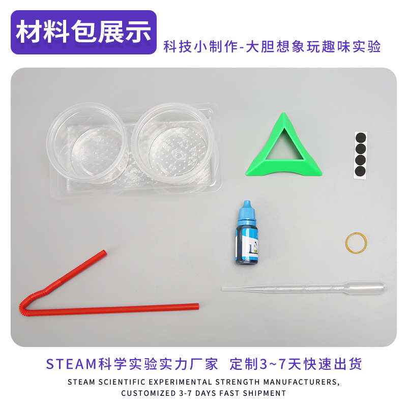 Experimento de ciencia para niños material didáctico Tecnología pequeña producción invención DIY hecho a mano sifón principio justo taza