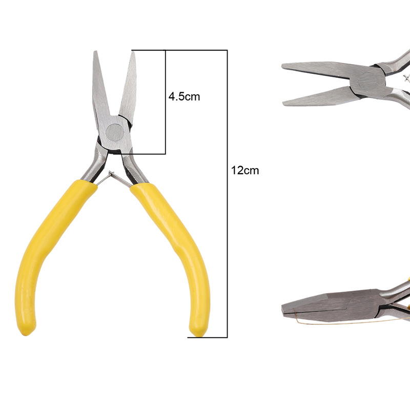 Yellow handle flat mouth tongs (toothless)