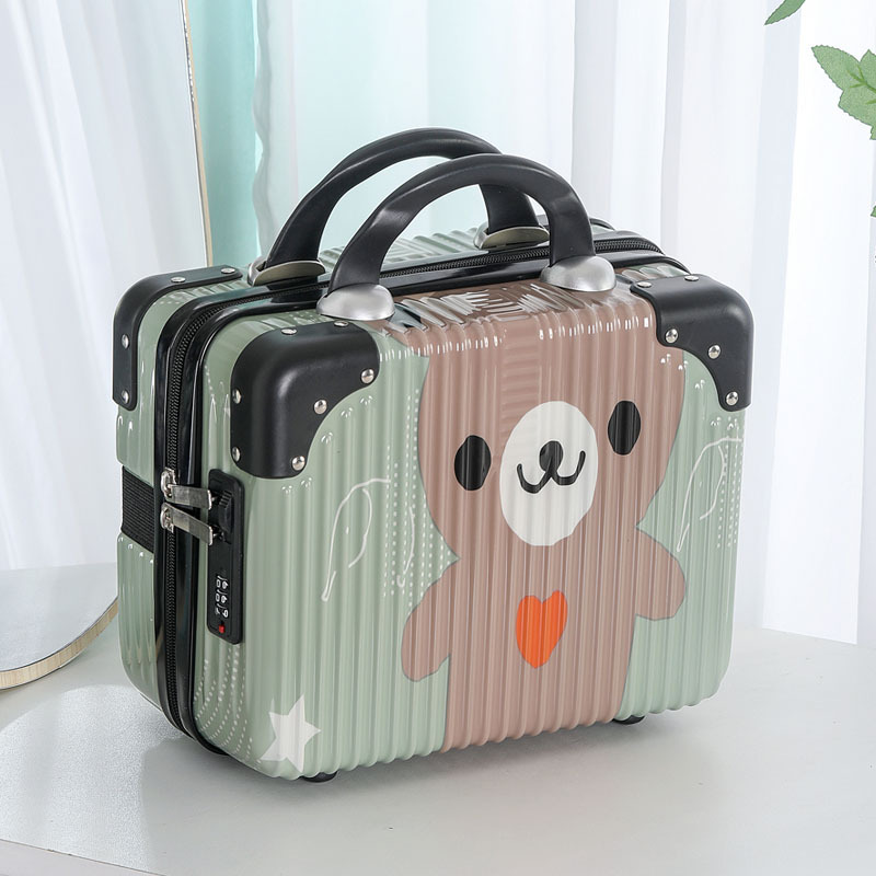 연한 녹색 곰 패턴