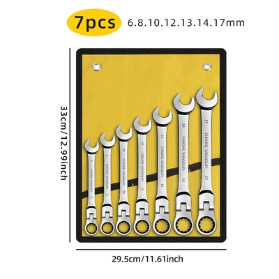 complete tool set, Mühərrik tənzimləmə alətləri - 7pcs-yellow-cloth-bags