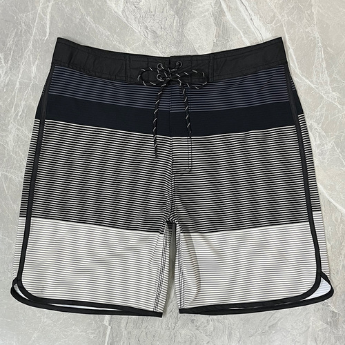Men's 2024 New 4-Way Stretch Waterproof Beach Shorts - No Logo Plain Athletic Surf Shorts - Customizable with Logo
