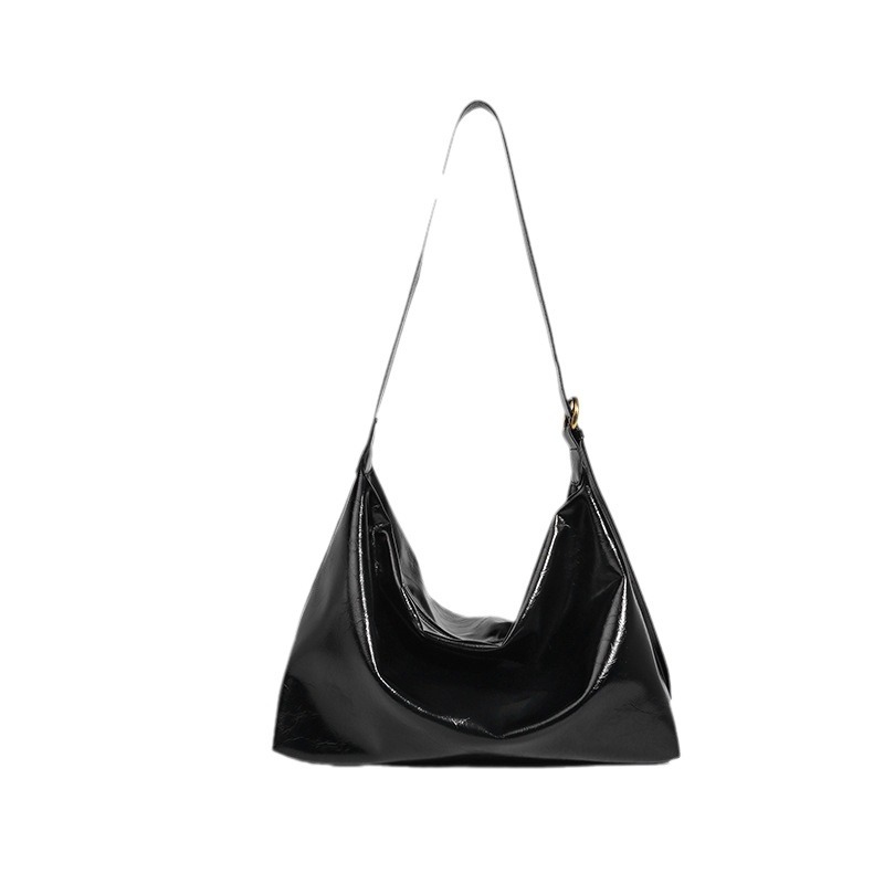 High capacity portable women's for commuting to work, with a sense of luxury. Solid color, simple single shoulder style,_voghion.com