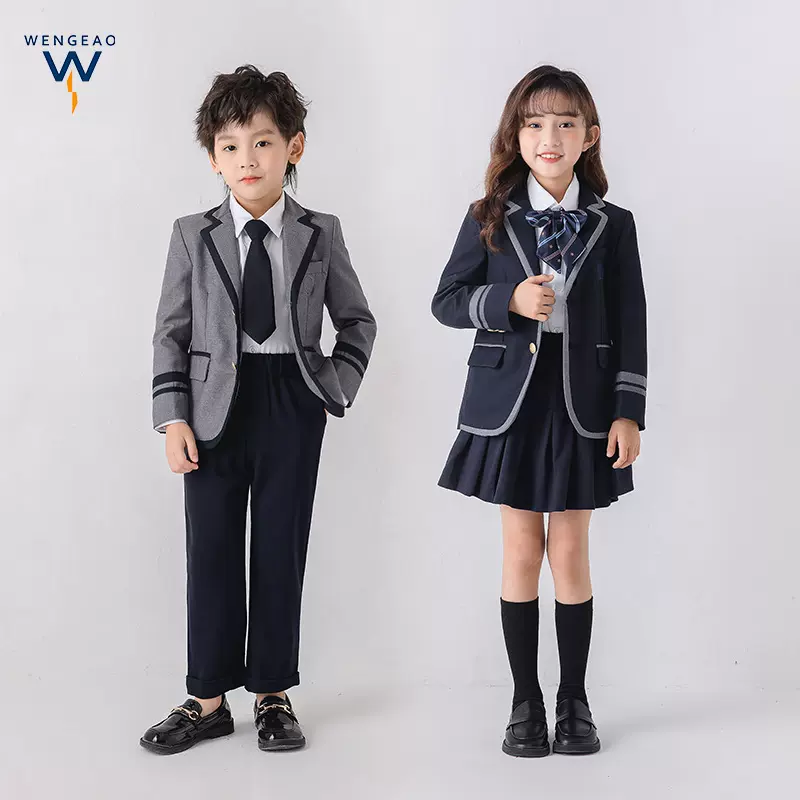 幼儿园园服春秋装英伦学院风小学生班级团体活动服装儿童校服工厂