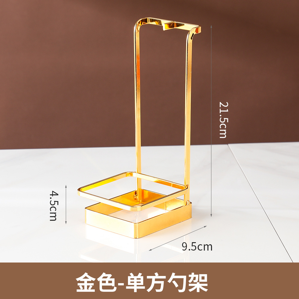 황금 두꺼운 단일 사각형 수프 쉘 랙 (접시 없음)