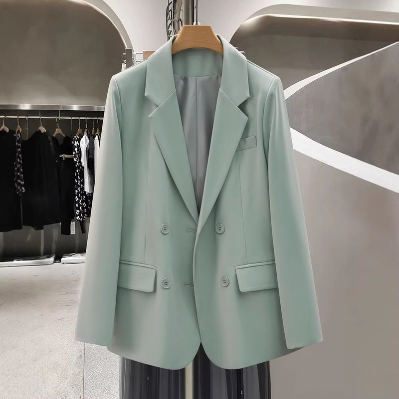 Plus-Size Women's Suit 2026 Spring and Autumn New Style Loose Fit Slimming Commuter Blazer 100kg Suitable for Women