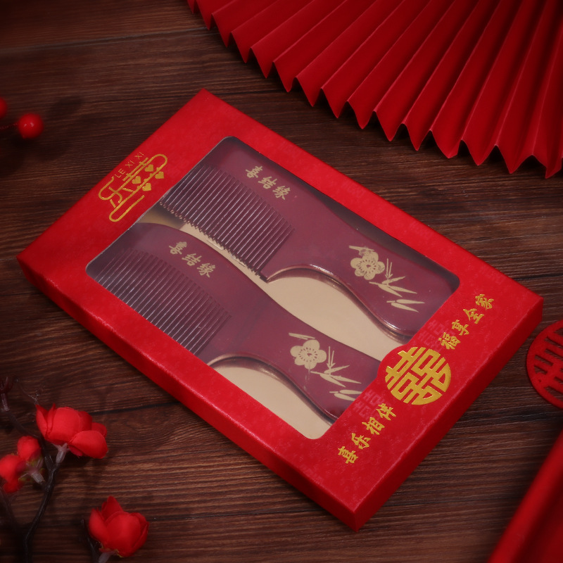 Wooden comb-happy matching handle 1 box 200g