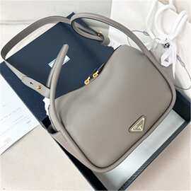 P拉达女士双提手饰牛皮手提单肩包斜挎包高品质图片实拍1BA451