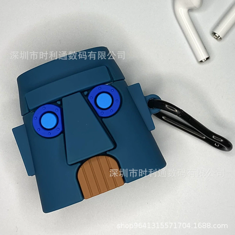 Силиконовый карманный защитный чехол для картинок (Apple AirPods, несколько моделей), милый чехол с карабином
