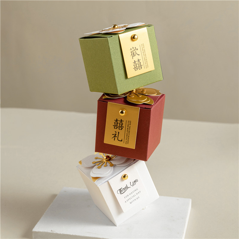 森系欧式喜糖盒子创意结婚婚礼伴手礼小清新小红书同款花朵糖果盒