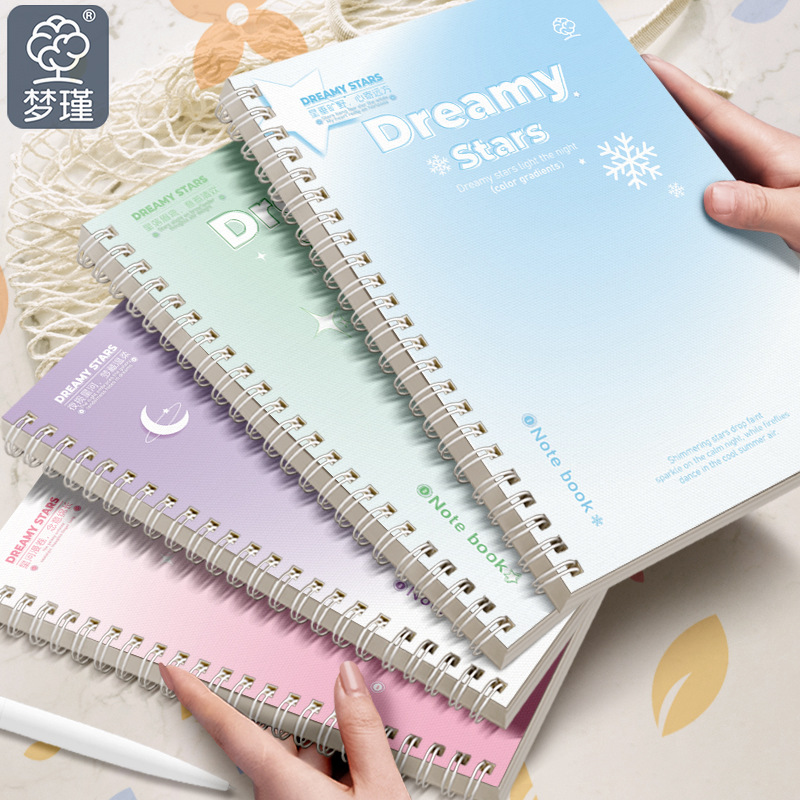 Cuaderno Espiral Degradado B5/A5 de Papel para Estudiantes y Oficina