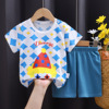 Children's short sleeve T-shirt, summer set for early age, cotton sleeves suitable for men and women, with short sleeve, children's clothing