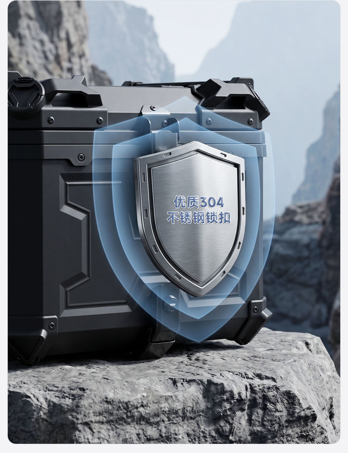 Universal Motorcycle Trunk X Model 45L 55L 65L Non-Aluminum Alloy PP Rear Trunk No.9 ABS Toolbox