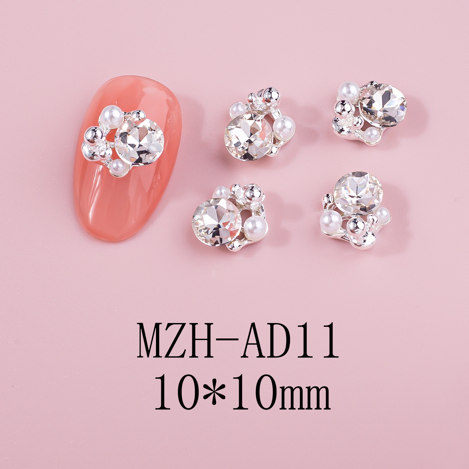 Nueva decoración de uñas, diamantes, camelia, accesorios de uñas, montones de rosas, accesorios de diamantes, uñas, joyas de uñas