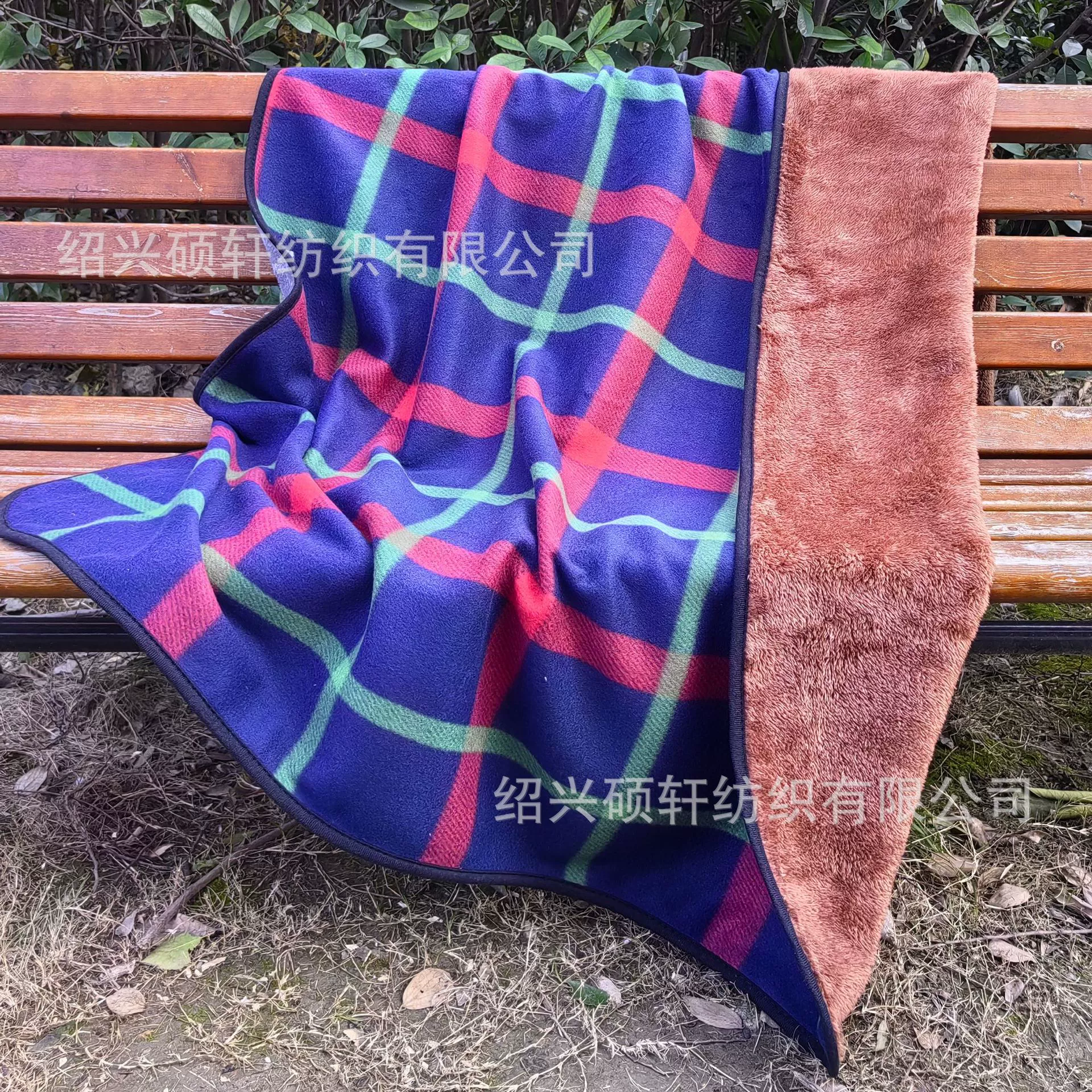 Двустороннее Флисовое одеяло из арктического флиса Двухслойное утолщенное Композитное Клетчатое одеяло-шаль Коленное одеяло Флисовое теплое ворсовое одеяло