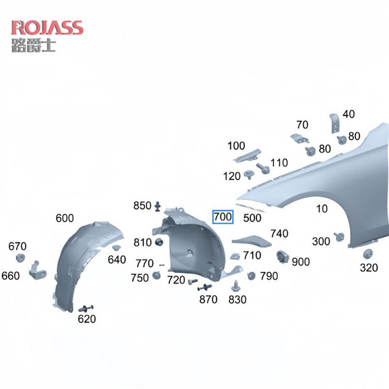 Suitable for Mercedes-Benz S-Class Fenders, W223 Rear Wheel, S320 Front Wheel, S350, S400 Inner Lining, S500 Modification
