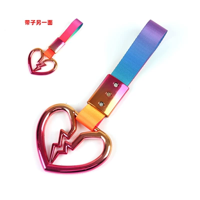 Other Car Modifications, Heart Colorful Warning Hanging - cracked-heart-with-rainbow-ribbon