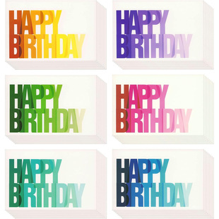 Factory in stock Wholesale Amazon Colorful Happy Birthday Card Blank Thank You Letter with Envelope for Family