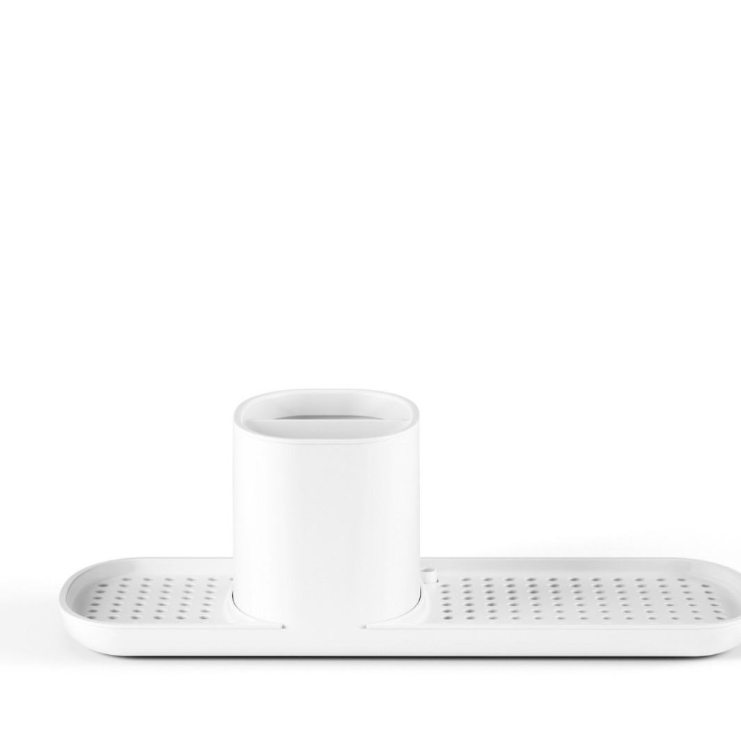 Dispensador de Jabón para Cocina con Soporte para Esponja Tipo Presión para Cocina