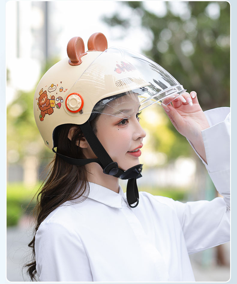 3C Certified Helmet Summer Universal Half Helmet Adult Double Lens