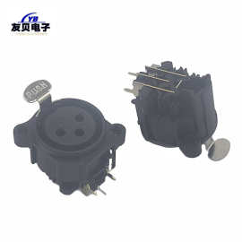厂家供应卡侬座CT3-04FPA麦克风插座话筒连接器XLR(CT)连接器咪座
