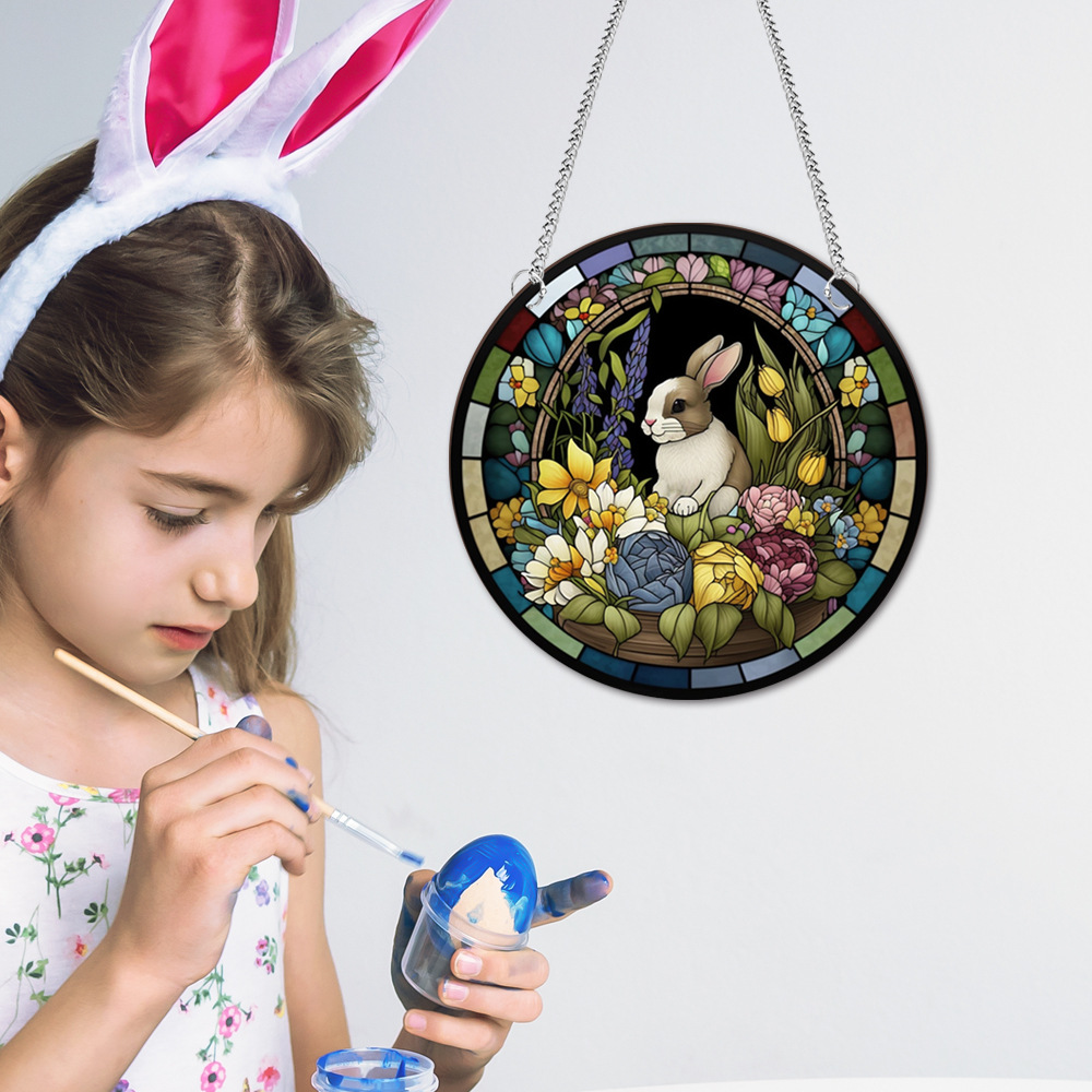 95g Weight pendant Home Textiles & Decor Type Acrylic Material Easter Festival Rabbit Pattern Casual, Elegant, Classical Style Easter Casual Elegant Classical Rabbit Arylic Party Supplies Decorations 26