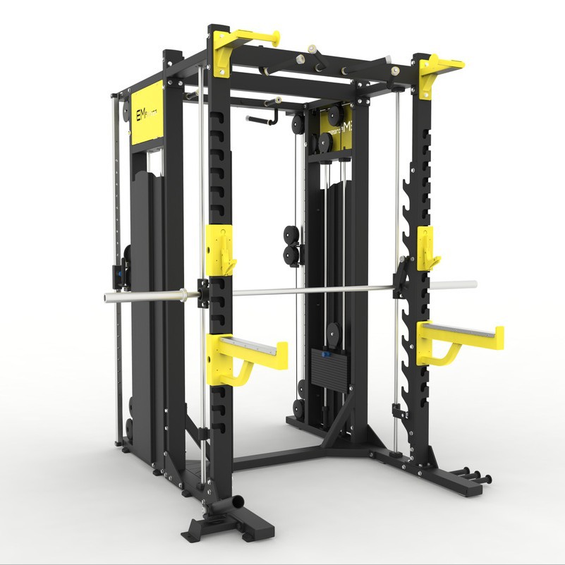 Commercial combinado sentadilla Smith entrenador integral pájaro pórtico equipo de ejercicios domésticos entrenamiento de pushover horizontal