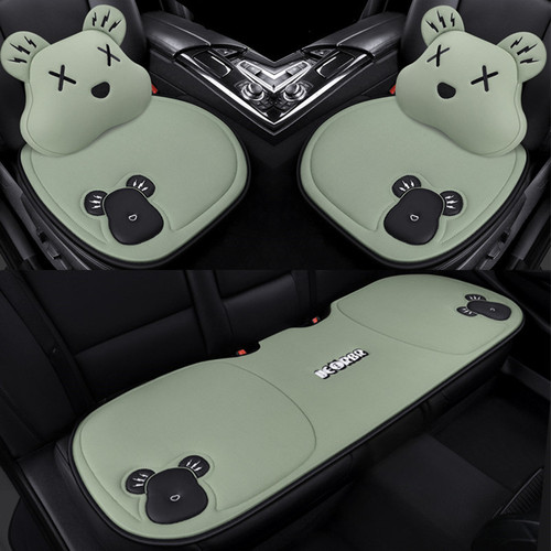 Car Seat Cushion Four Seasons Small Three Piece Single Piece Honeycomb Mesh Cartoon Women's Summer Breathable Tie-Free Three Piece Set Wholesale