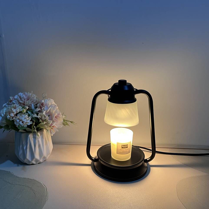 Transfronterizo americano retro vela lámpara hierro aromaterapia cera lámpara dormitorio mesita de noche escritorio libre de fuego lámpara de mesa creativa