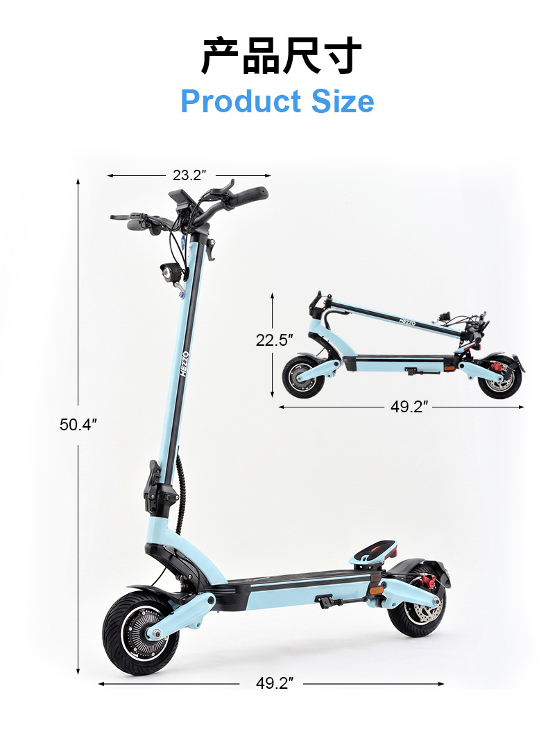 Dual-motor electric scooter for adults, foldable high-speed personal transport vehicle, customizable OEM lithium battery scooter for ride-hailing use