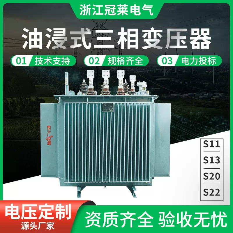 S11油浸式电力变压器充电桩光伏箱变10/35KV高压三相250/3150KVA