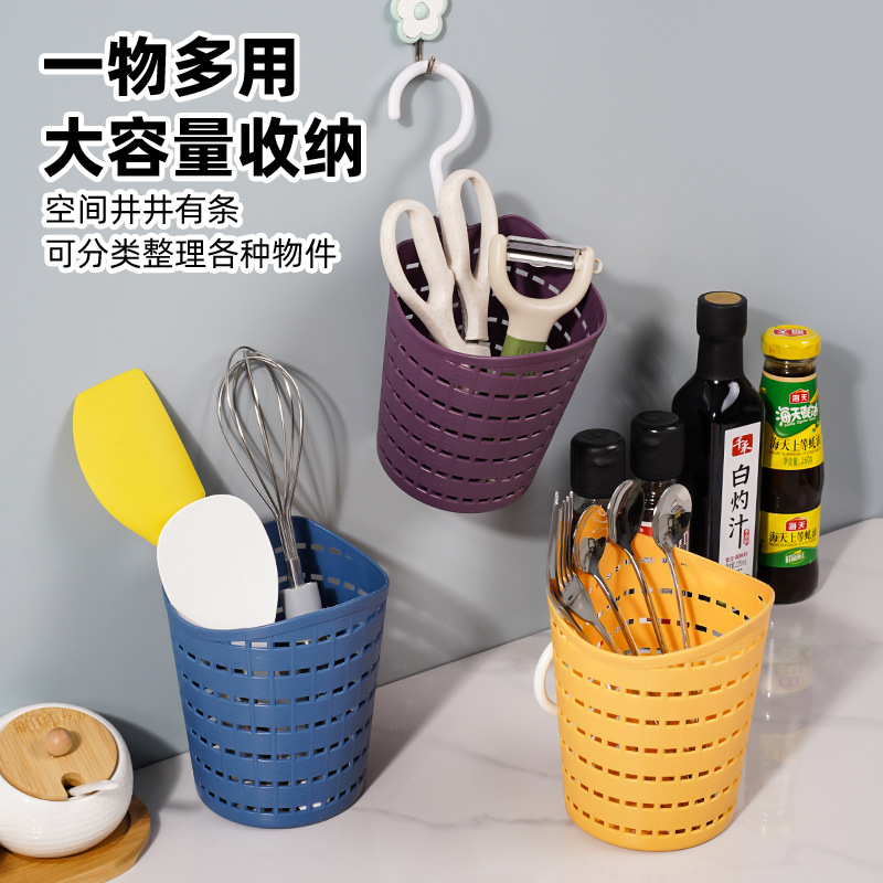 Cesta colgante estante de almacenamiento para baño doméstico con gancho único giratorio cesta colgante multifuncional de cocina dormitorio cabecera de escritorio cesta de almacenamiento