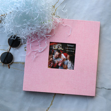 自粘相册纪念覆膜式黏胶内页可制定封面自粘式跨境专供布面材质