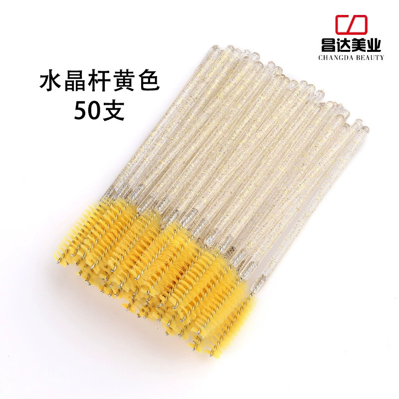 Disposable Eyelash Brushes, 50-Pack, Assorted Colors, Handheld Mascara Wands