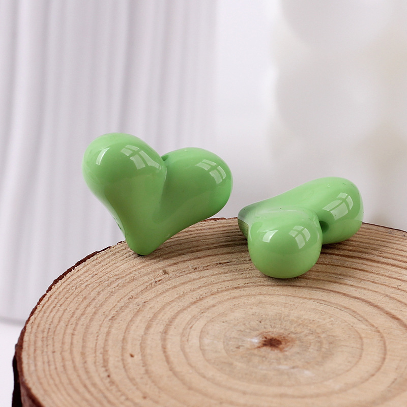 2g Weight Beads Jewelry Making Type DIY Ornament Accessories Classification 1 Piece Quantity Acrylic Material Heart Shape Pattern All Seasons Season Sweet, Simple Style Style 1 Piece Acrylic Heart Shape Beads DIY Ornament Accessories 13