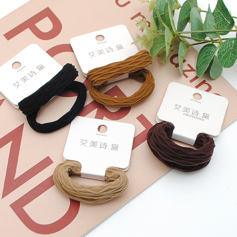 다크 브라운 시리즈 2 개/칼링 패턴 수건 반지